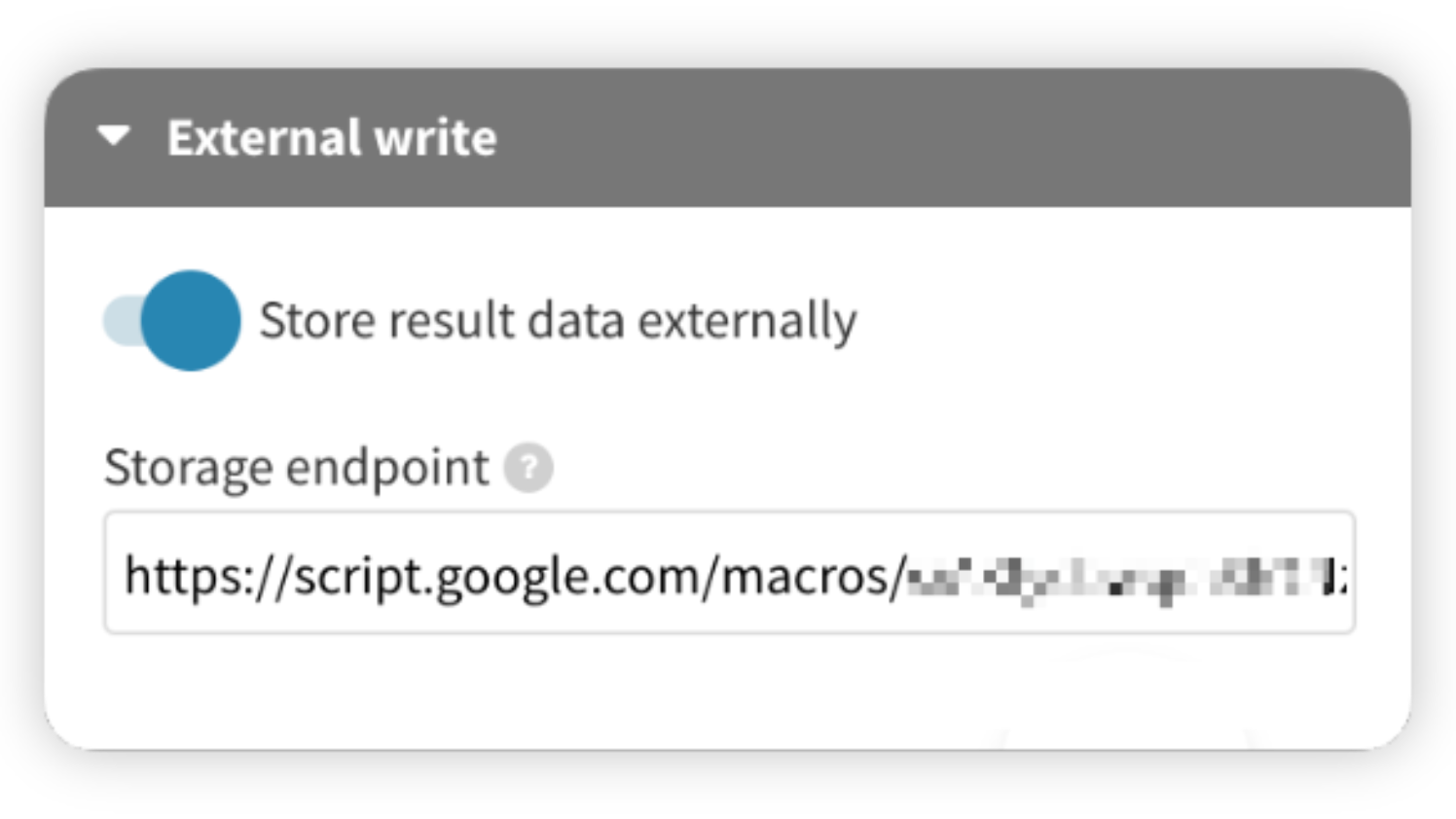 Using our new External write setting, you can automatically save user responses to a Google Sheet and other endpoints in real-time