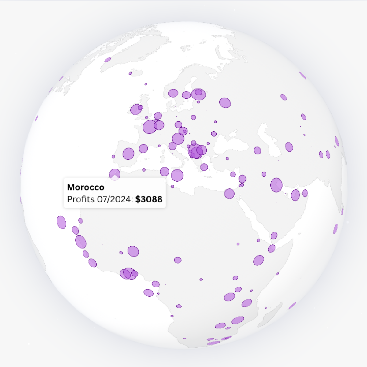 Example: Globe visualisation