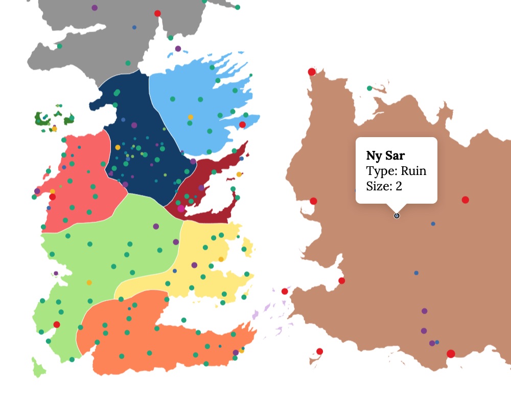 Game of Thrones maps
